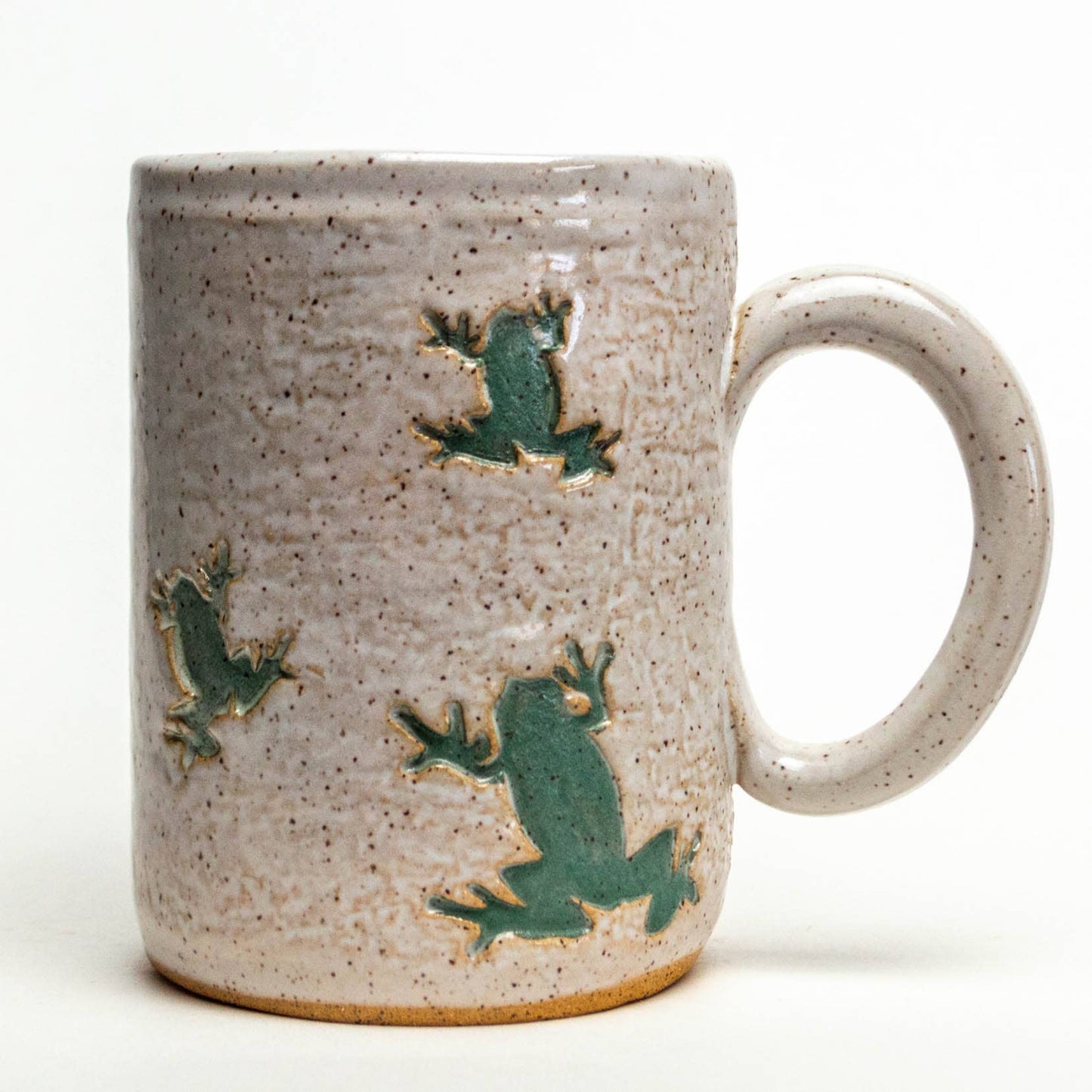 Poison Dart Frog Handmade Ceramic / Pottery White 14 oz Mug