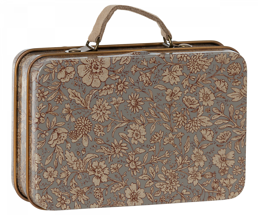 Grey Blossom Small Suitcase