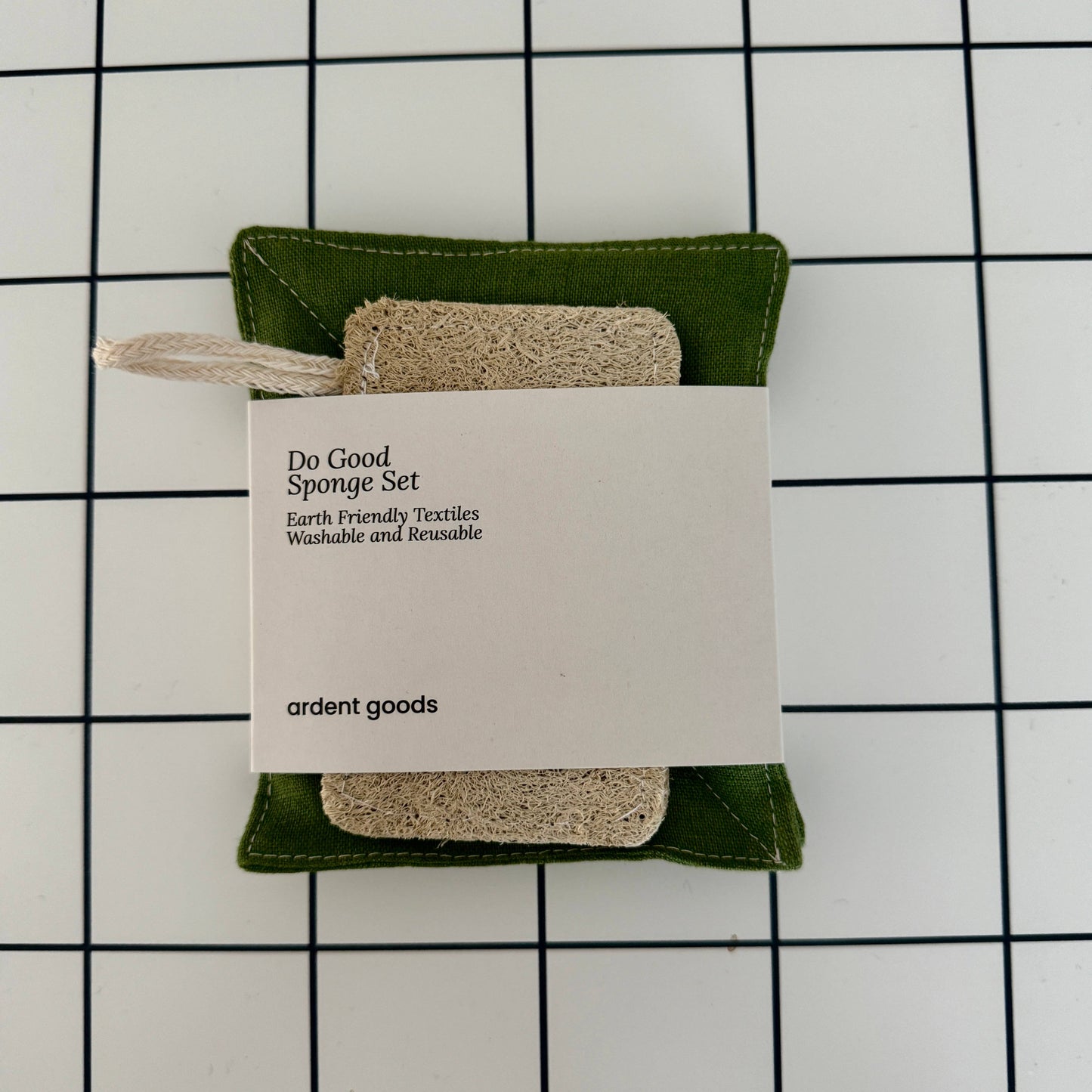 Linen Reusable Kitchen Sponge Eco