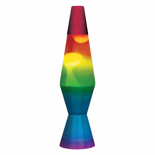 11.5" Lava Lamp Rainbow White/Tri color