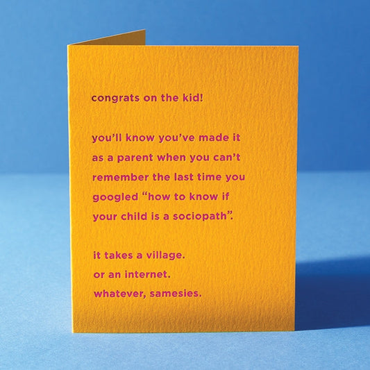 Congrats On The Kid Greeting Card