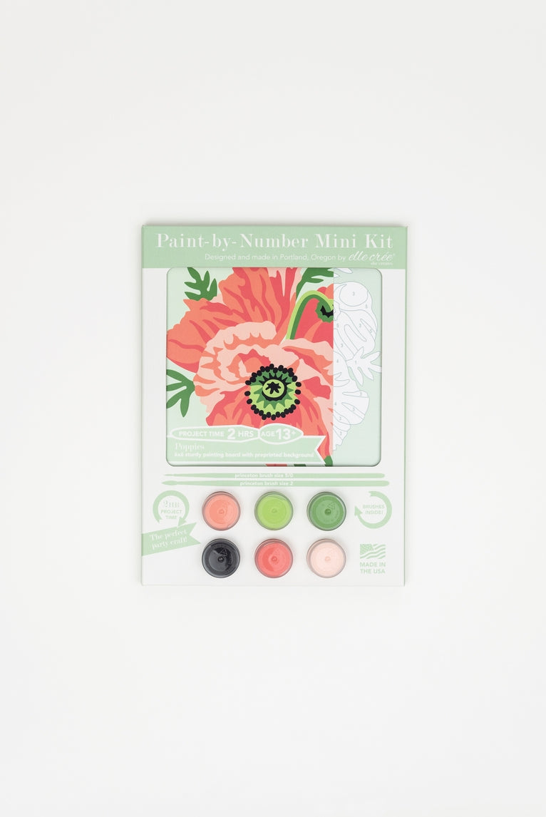 Poppies MINI Paint-by-Number Kit