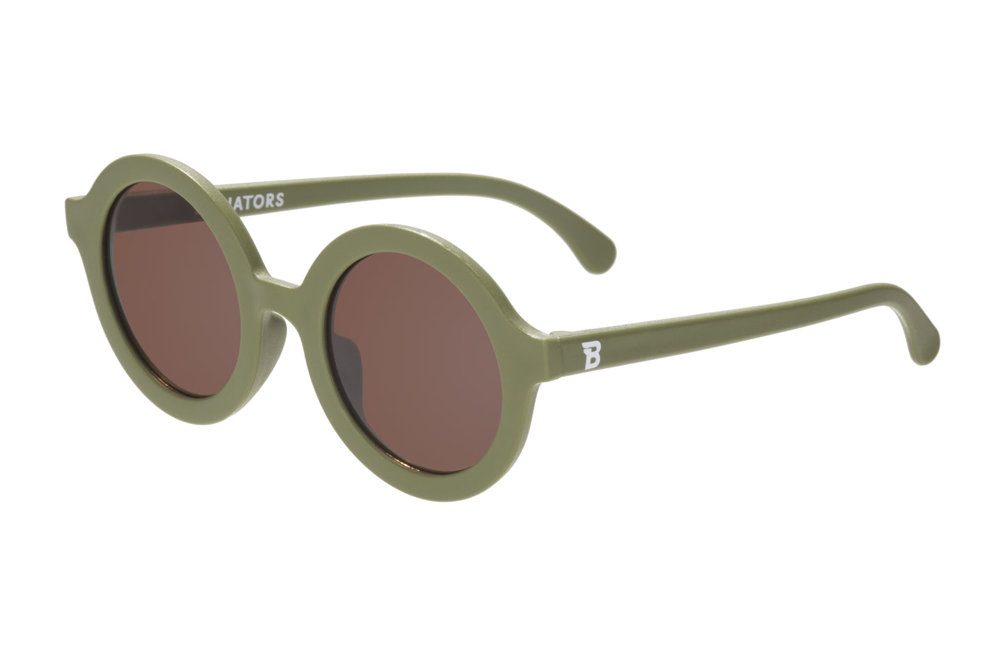 Wild Moss Euro Round Kids Sunglasses with Amber Lens