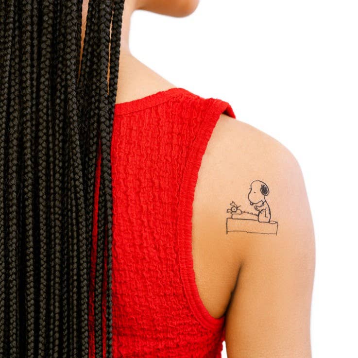 Snoopy Writer Tattoo Pair