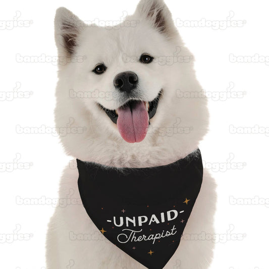 Unpaid Therapist Large Pet Bandana