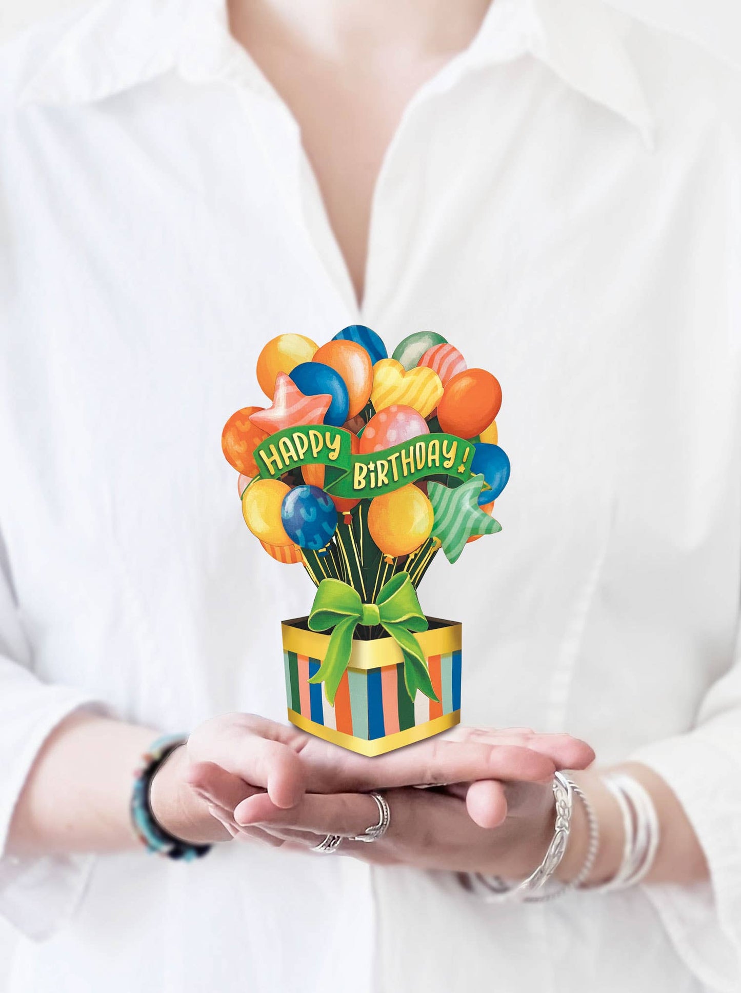 Mini Birthday Balloons Pop-up Greeting Card