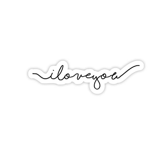 I Love You Cursive Script Vinyl Sticker