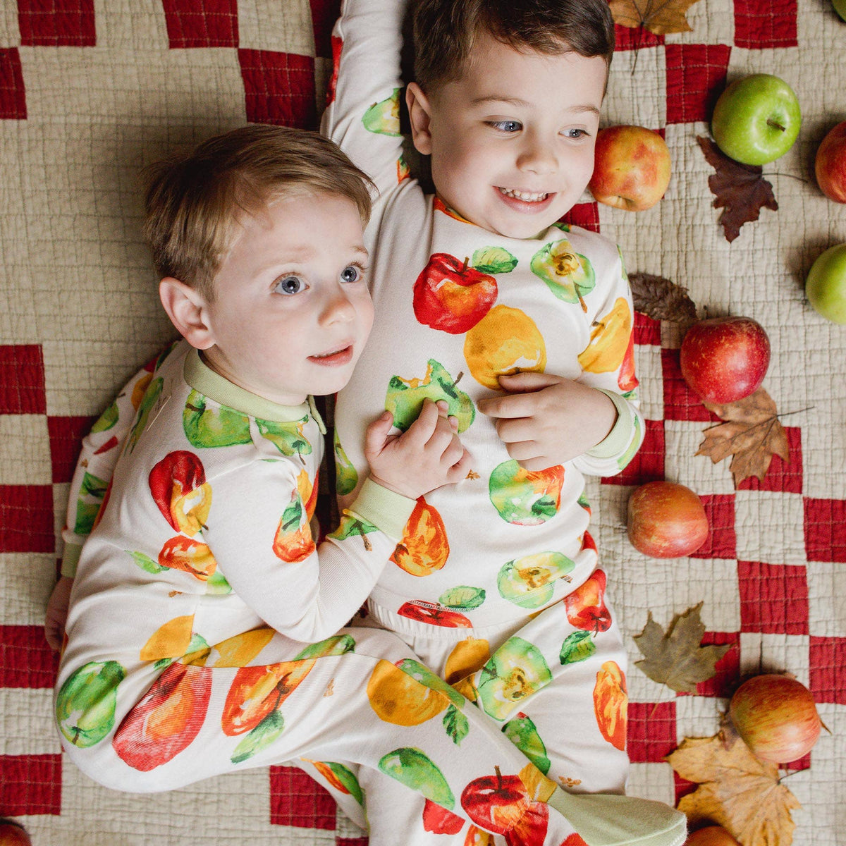Apple Picking Organic Cotton Two-Piece Pajamas