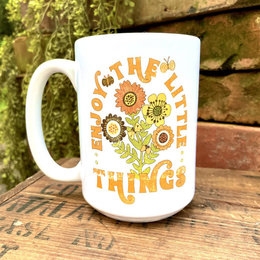 Retro Enjoy The Little Things Mug