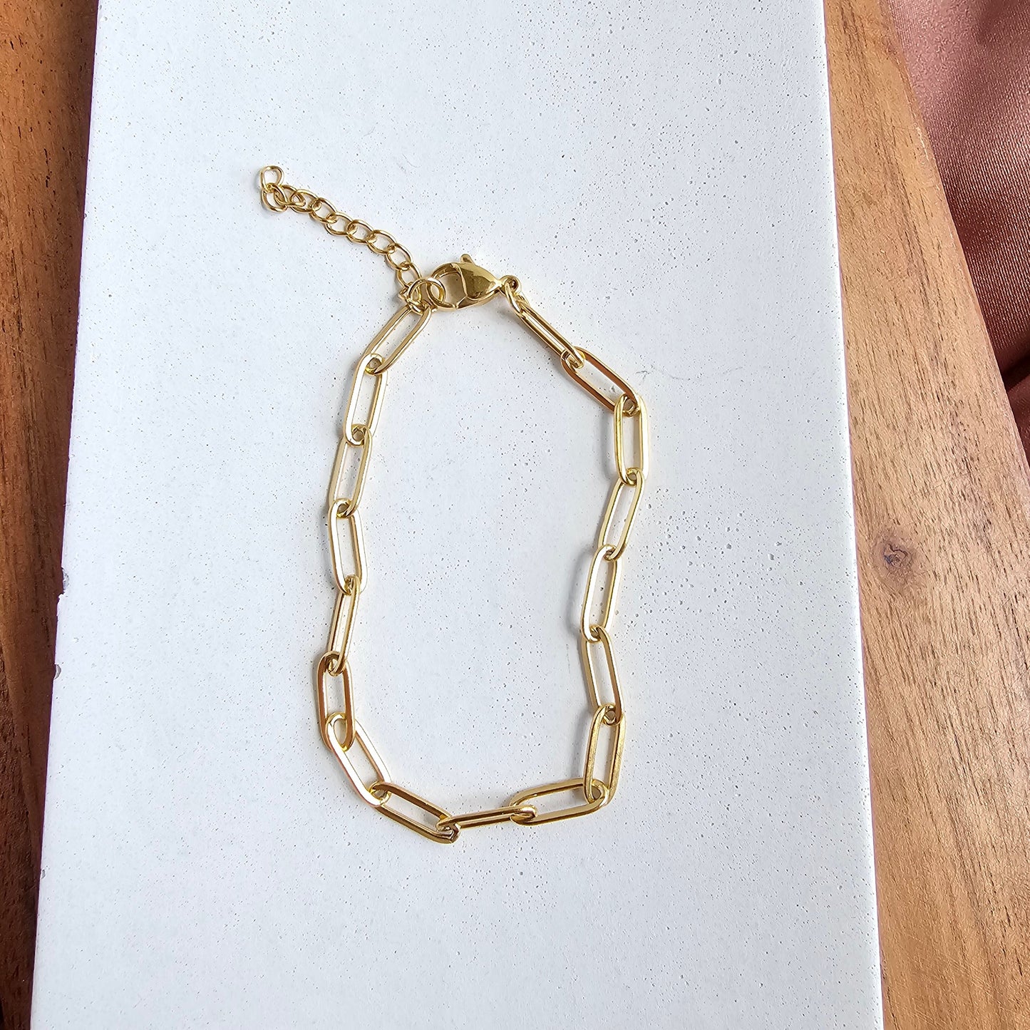 Luxe Gold Paper Clip Bracelet