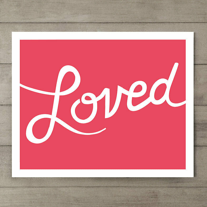 Loved Art Print - Red