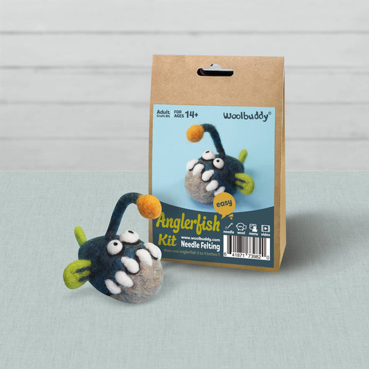 Anglerfish Needle Felting Kit – DIY Wool Craft Gift
