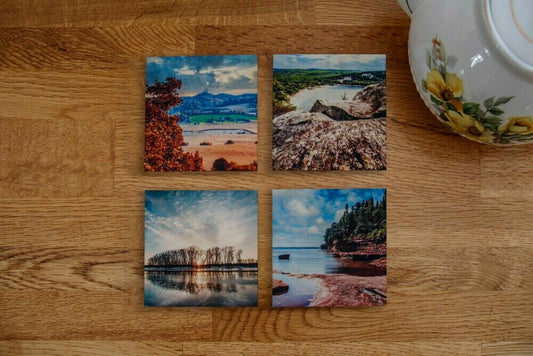 Scenic WI Wood Coaster Set