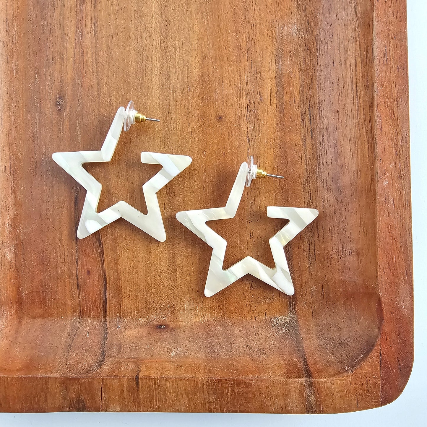 Star Hoops Ivory