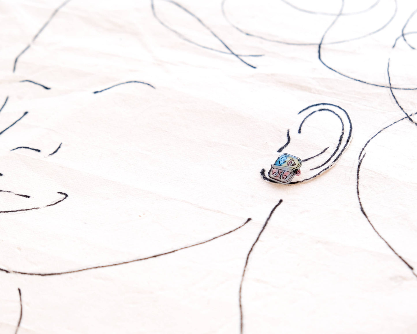 Sardines Canned Fish Marine Earrings