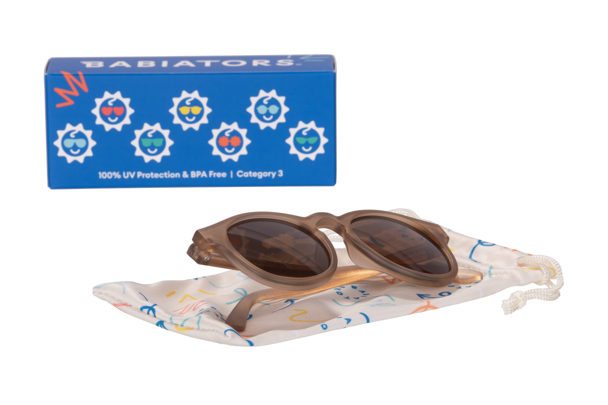 Cocoa Cloud Transparent Keyhole Sunglasses with Amber Lens
