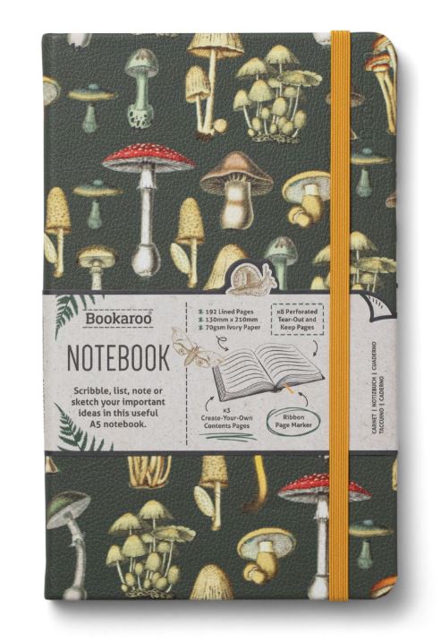 Bookaroo A5 Notebook Botanical Mushroom
