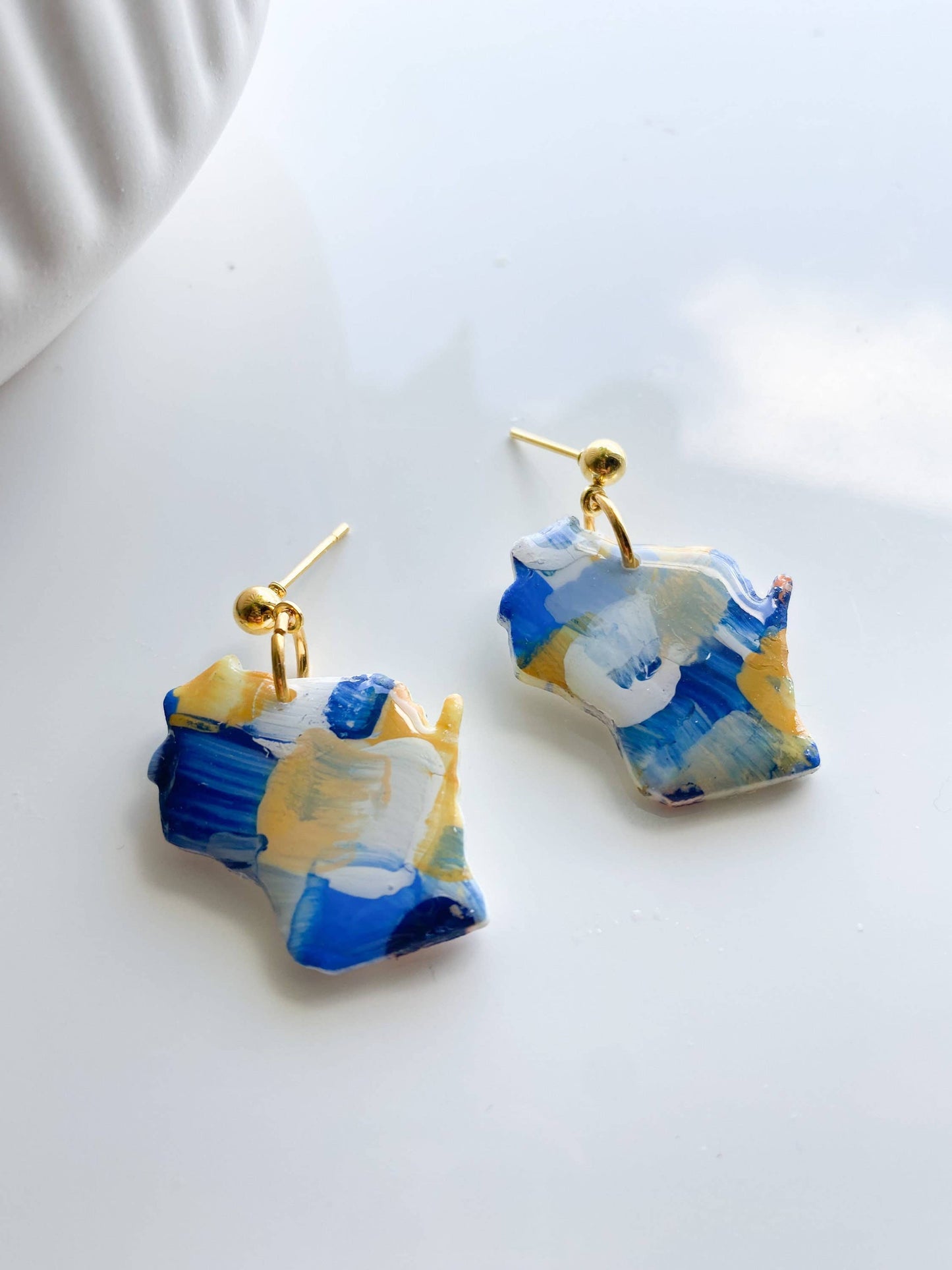 Hand Painted Milwaukee Brewers Earrings