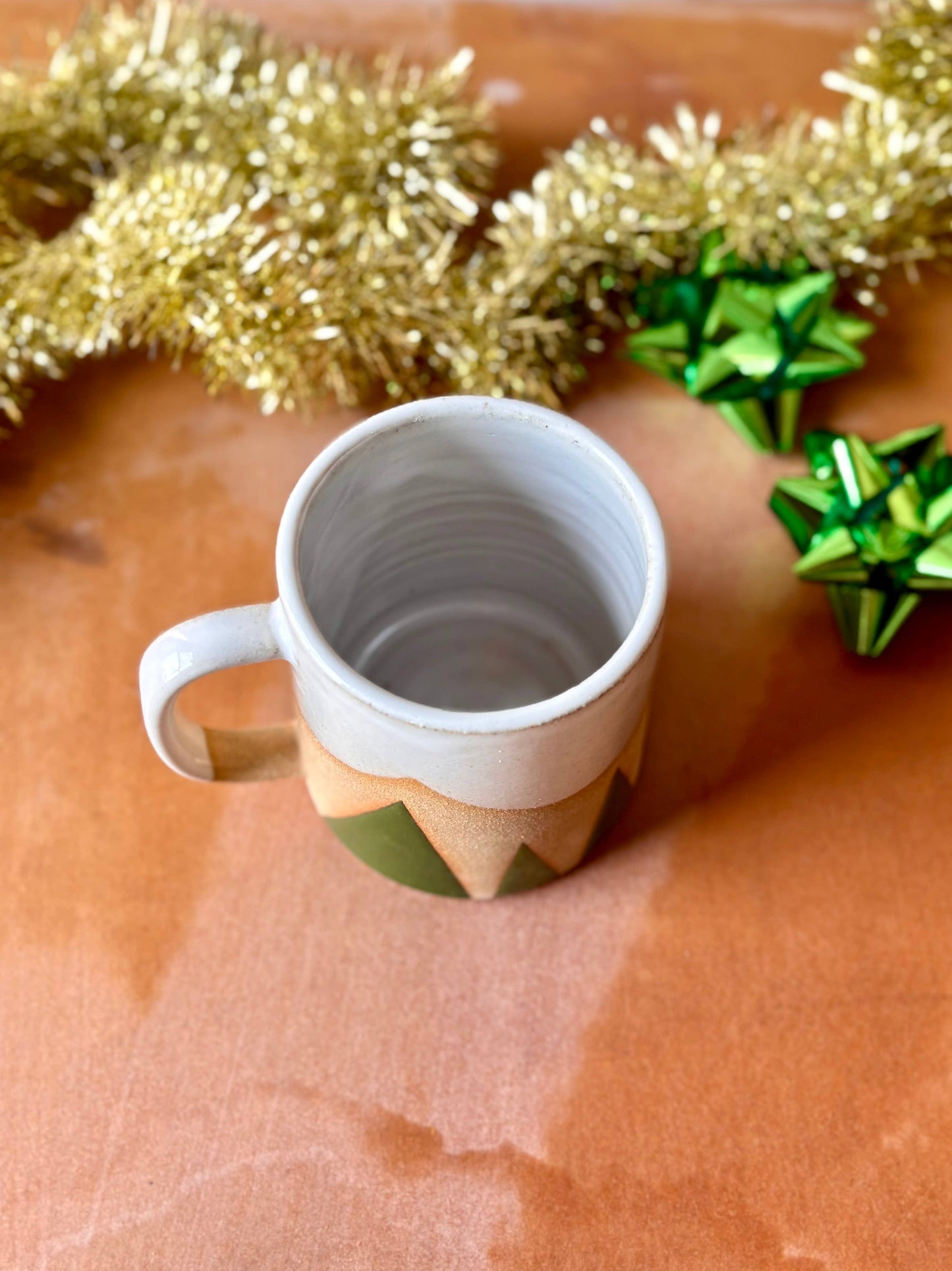 Evergreen Peaks - Handmade Ceramic Holiday Mug