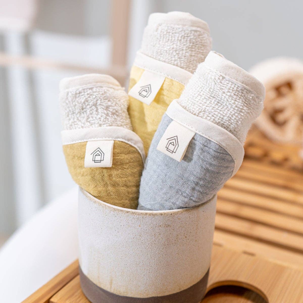 3 Pack Organic Cotton Washcloth Jasmin