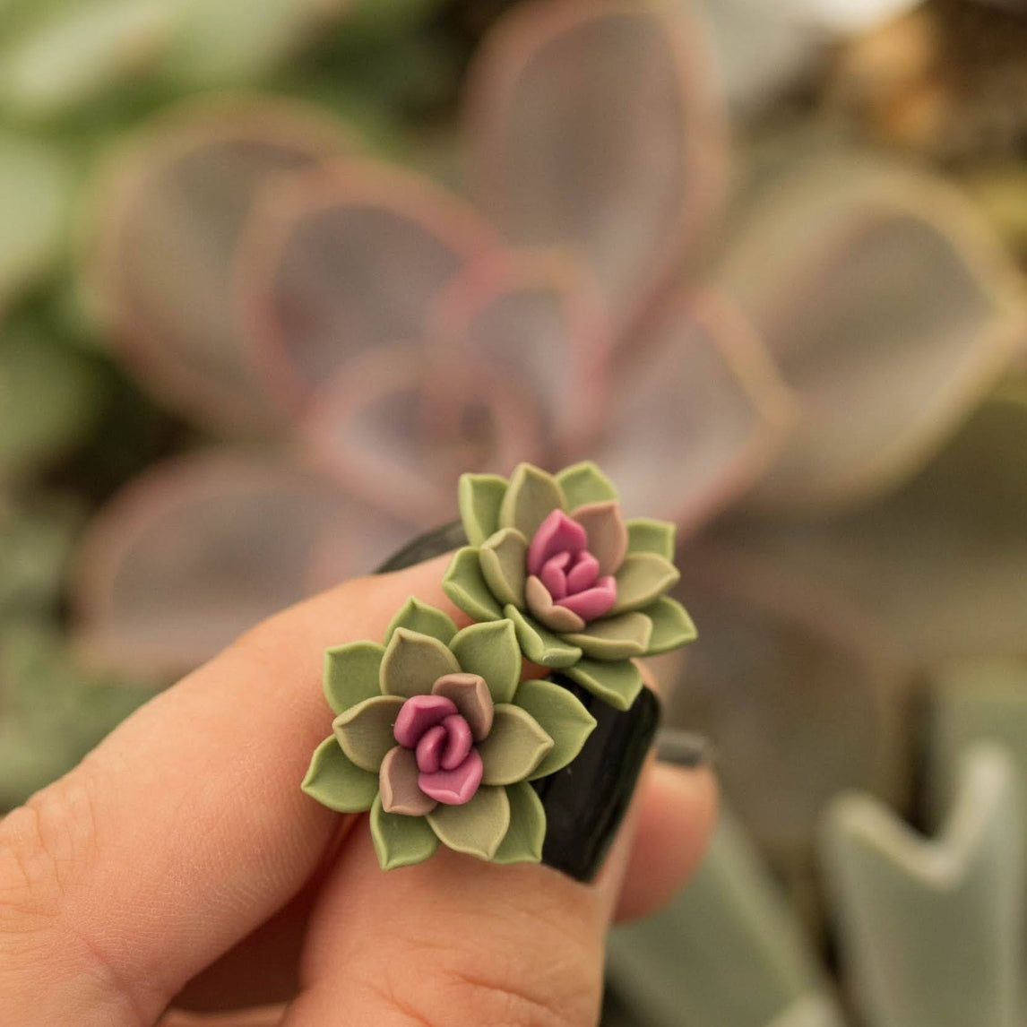 Succulent Stud Earrings