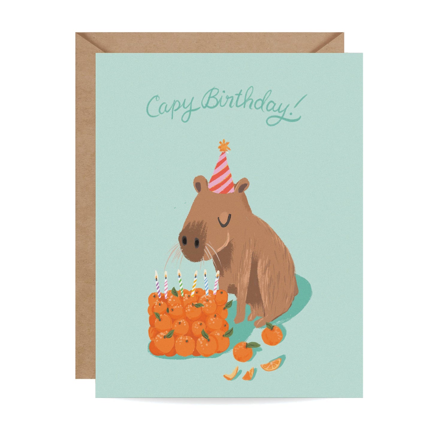 Capybara Birthday Card