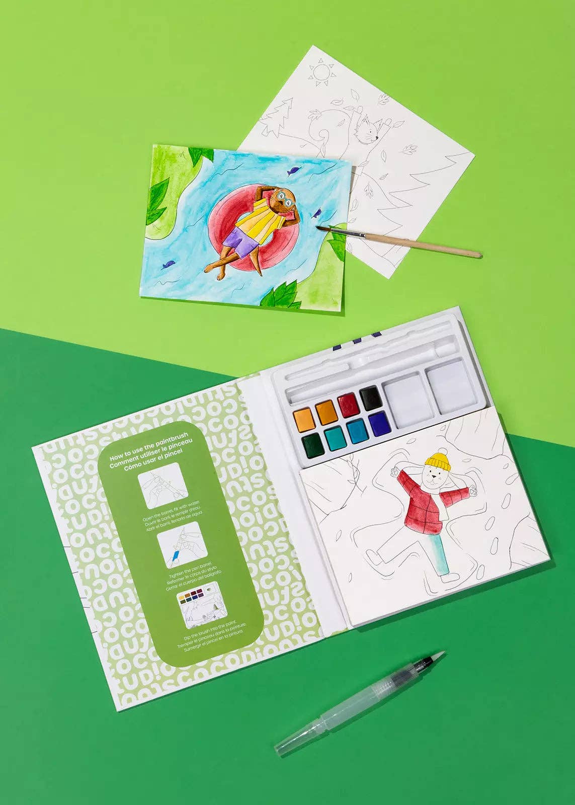 Watercolor Forest Painting Book - 30 pages