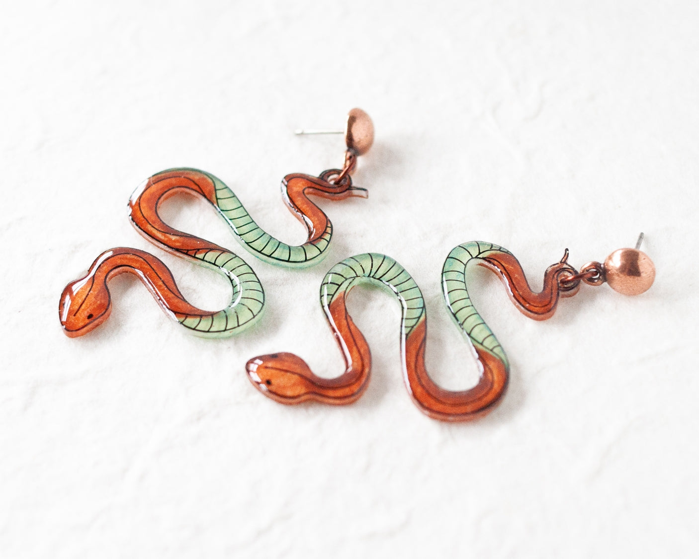 Boho Snake Serpent Earrings