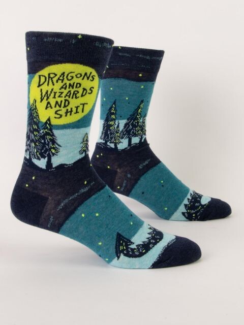 Dragons & Wizards & Shit Men's Crew Socks