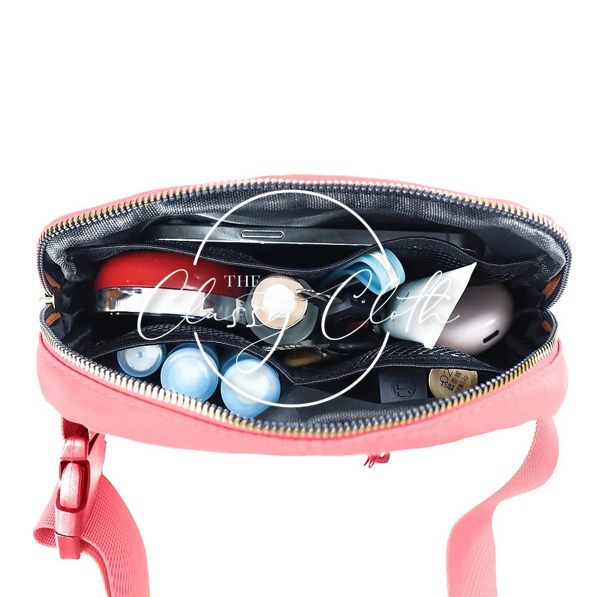 Nylon Belt Bag- Raspberry