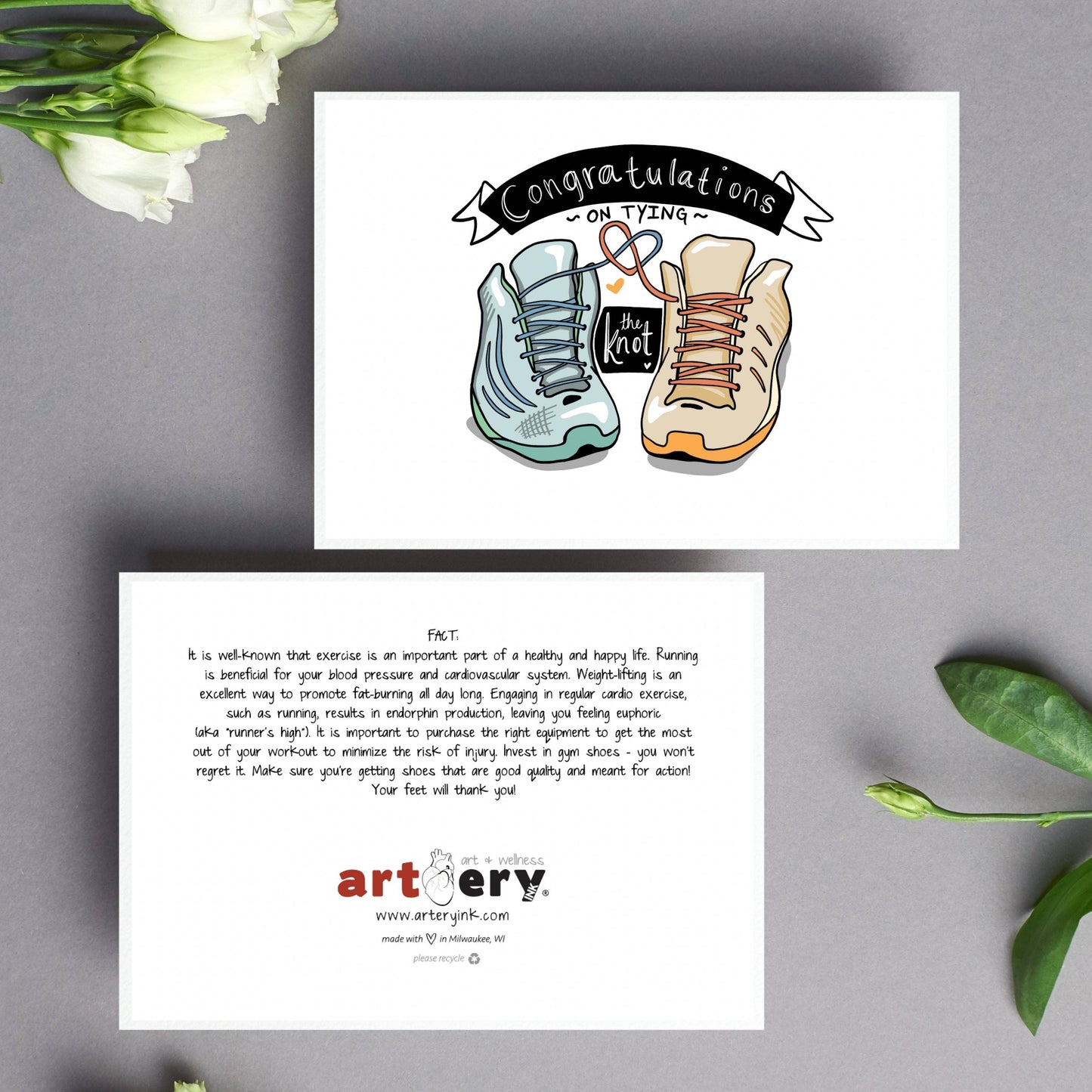 Gym Shoes Wedding Card