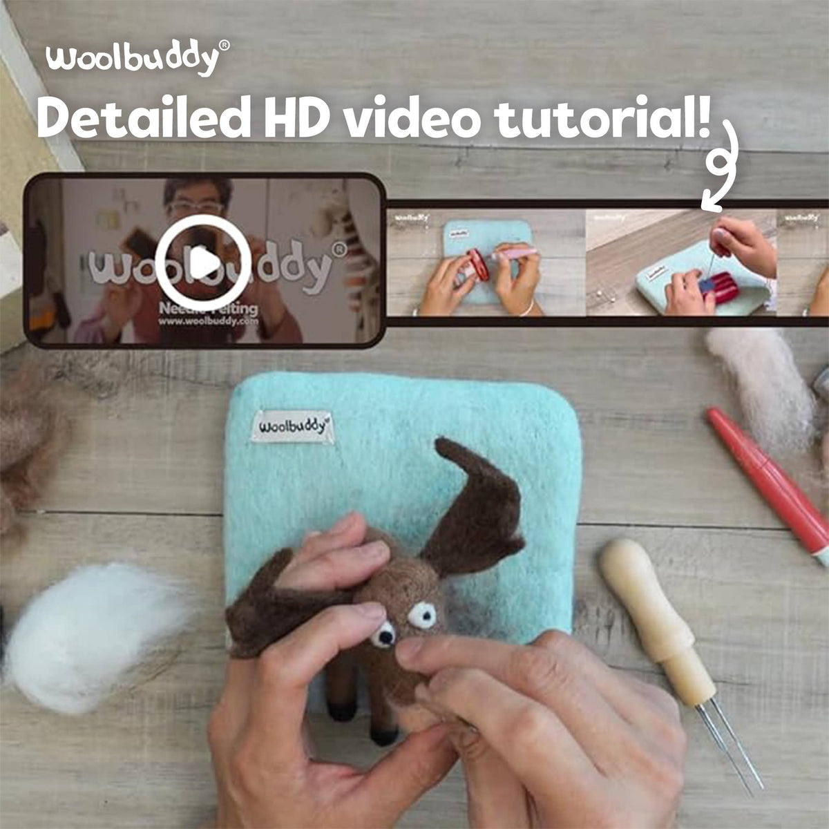 Anglerfish Needle Felting Kit – DIY Wool Craft Gift