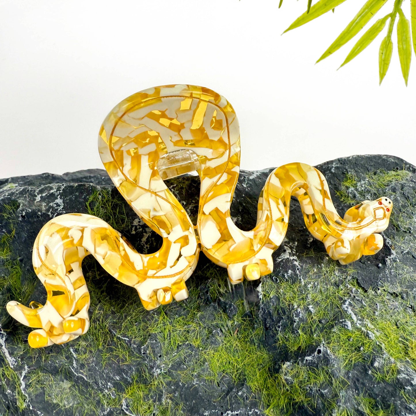 Cool Python Claw Clip, Yellow Snake Hair Clip