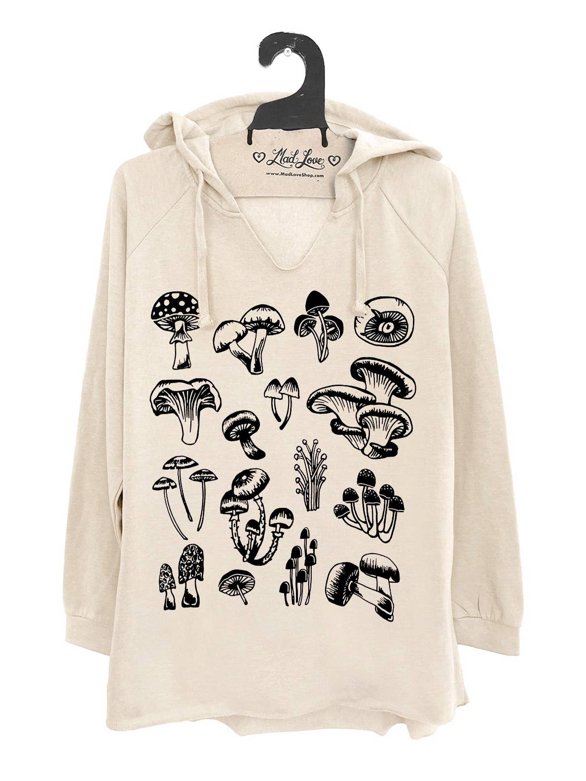 Mushroom Print Beach Pullover