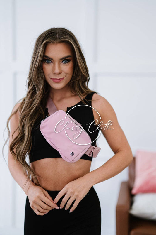 Nylon Belt Bag- Blush