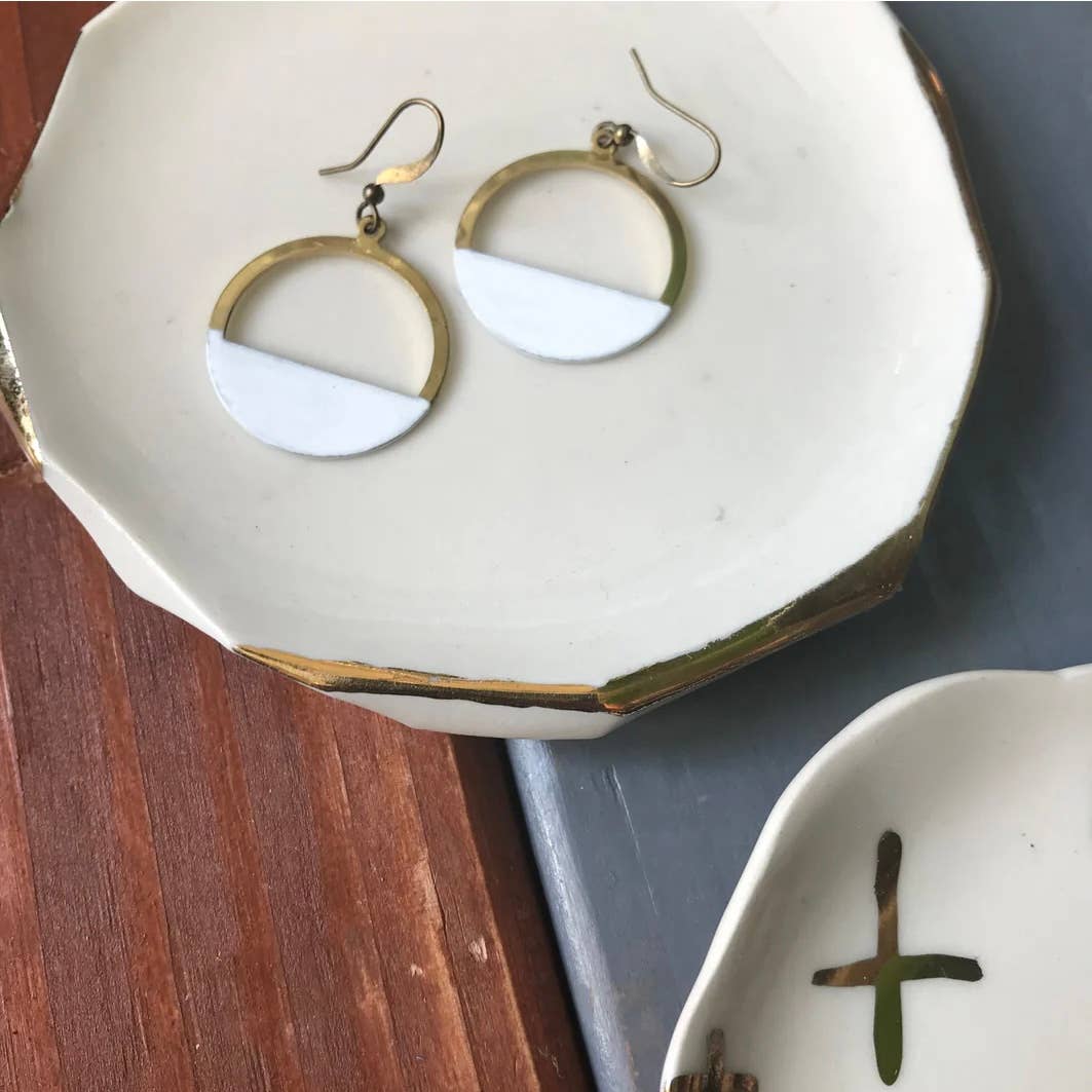Crescent Hoop Earrings-Assorted Styles