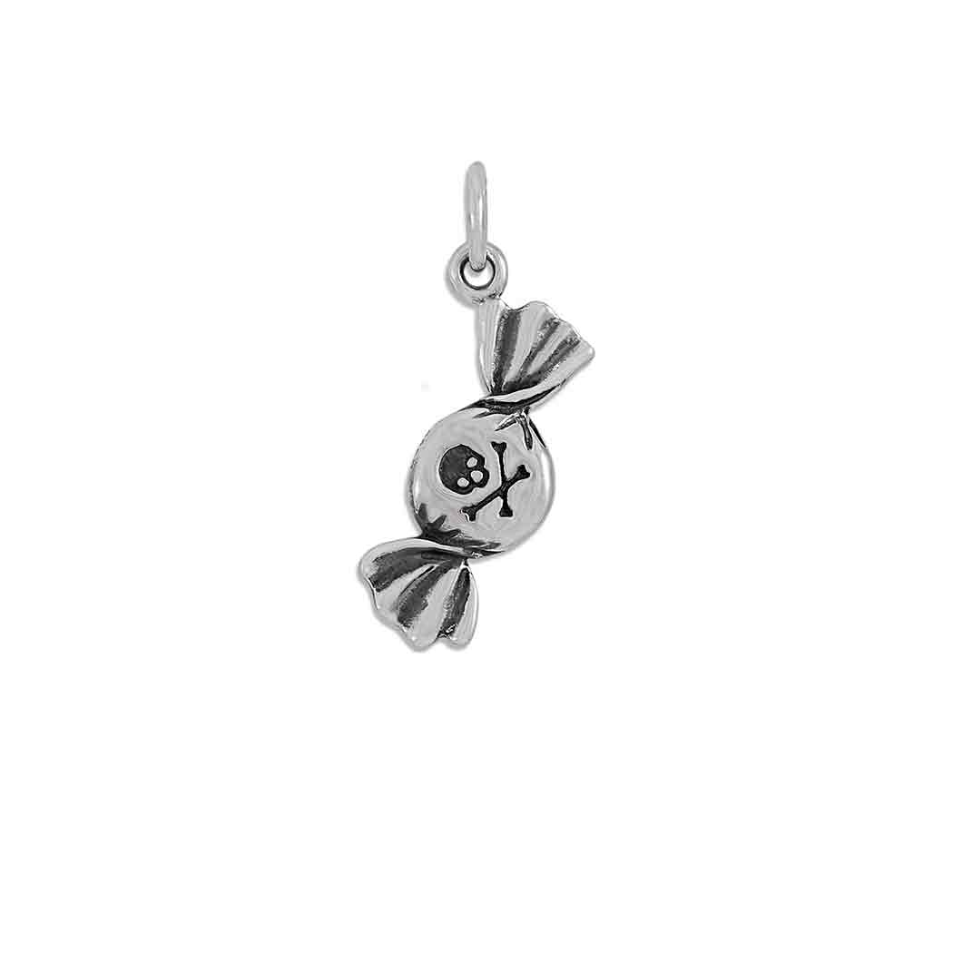 Sterling Silver or Bronze Poison Candy Charm 22x8mm