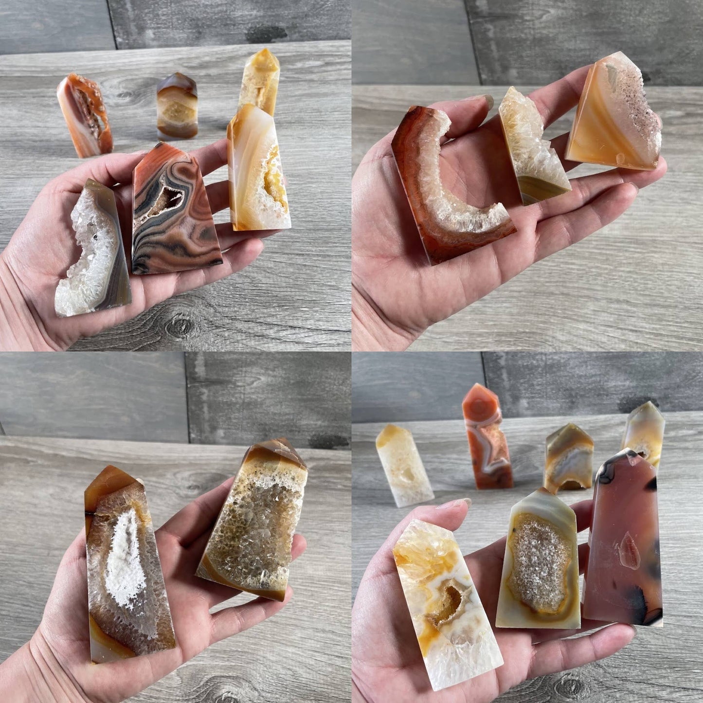 Carnelian Druzy Obelisk Tower - Crystal Energy Point