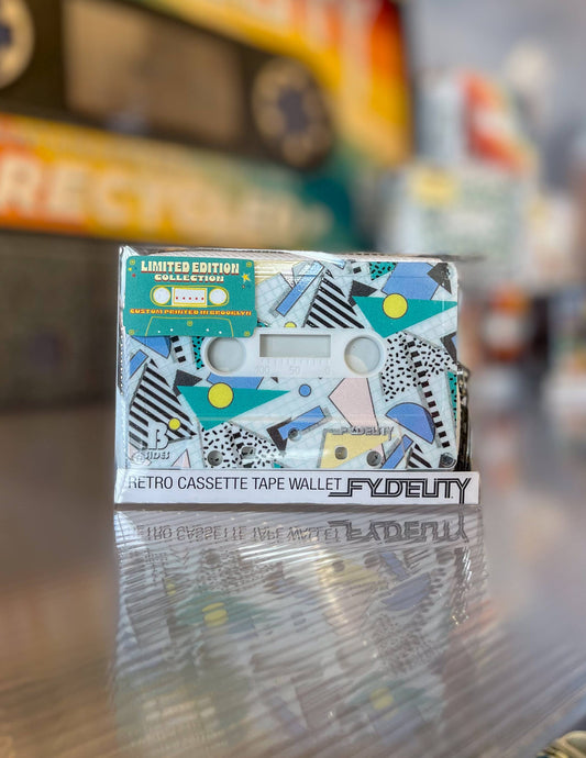 Memphis Blue 80's Retro Cassette Tape Wallet
