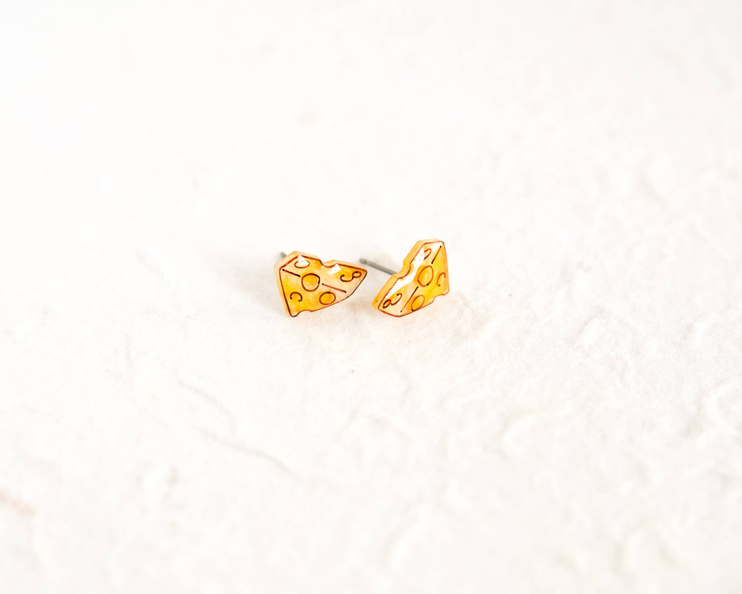 Yellow Cheese Wedge Handmade Cheesy Wisconsin Earrings