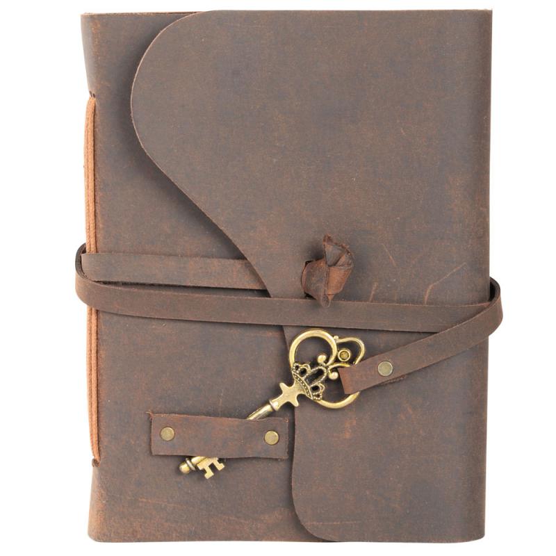 Vintage Leather Journal w/Key