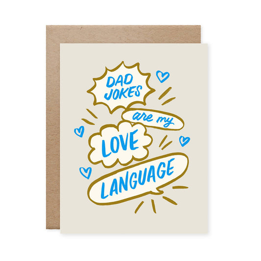 Dad Jokes Are My Love Language Father's Day Card