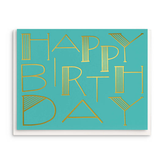 Birthday Gold - Foil Birthday Greeting Card