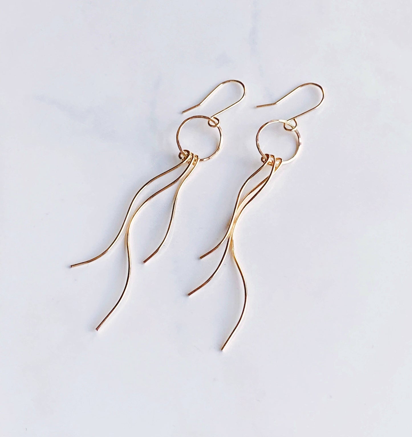 Circle And Wave Earrings