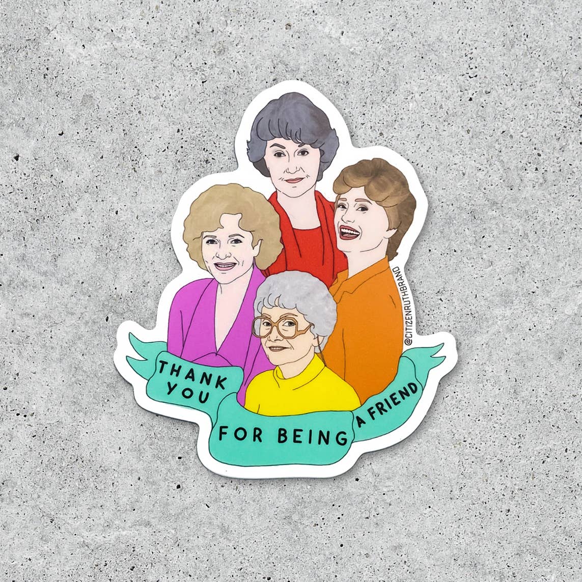 Golden Girls Bold Color Vinyl Sticker