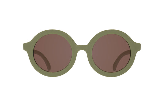 Wild Moss Euro Round Kids Sunglasses with Amber Lens