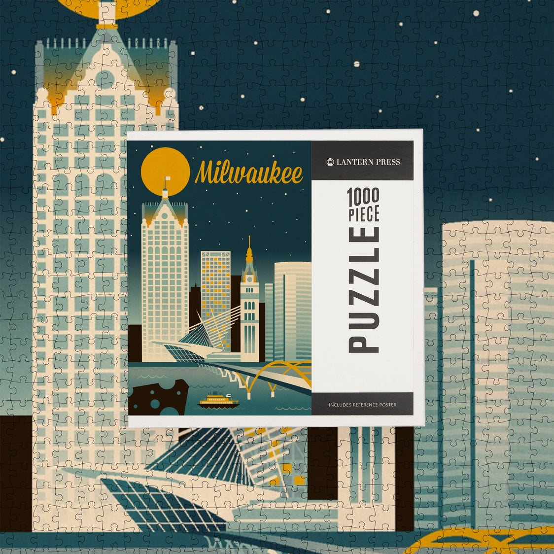 Milwaukee Retro Skyline 1000 Piece Puzzle