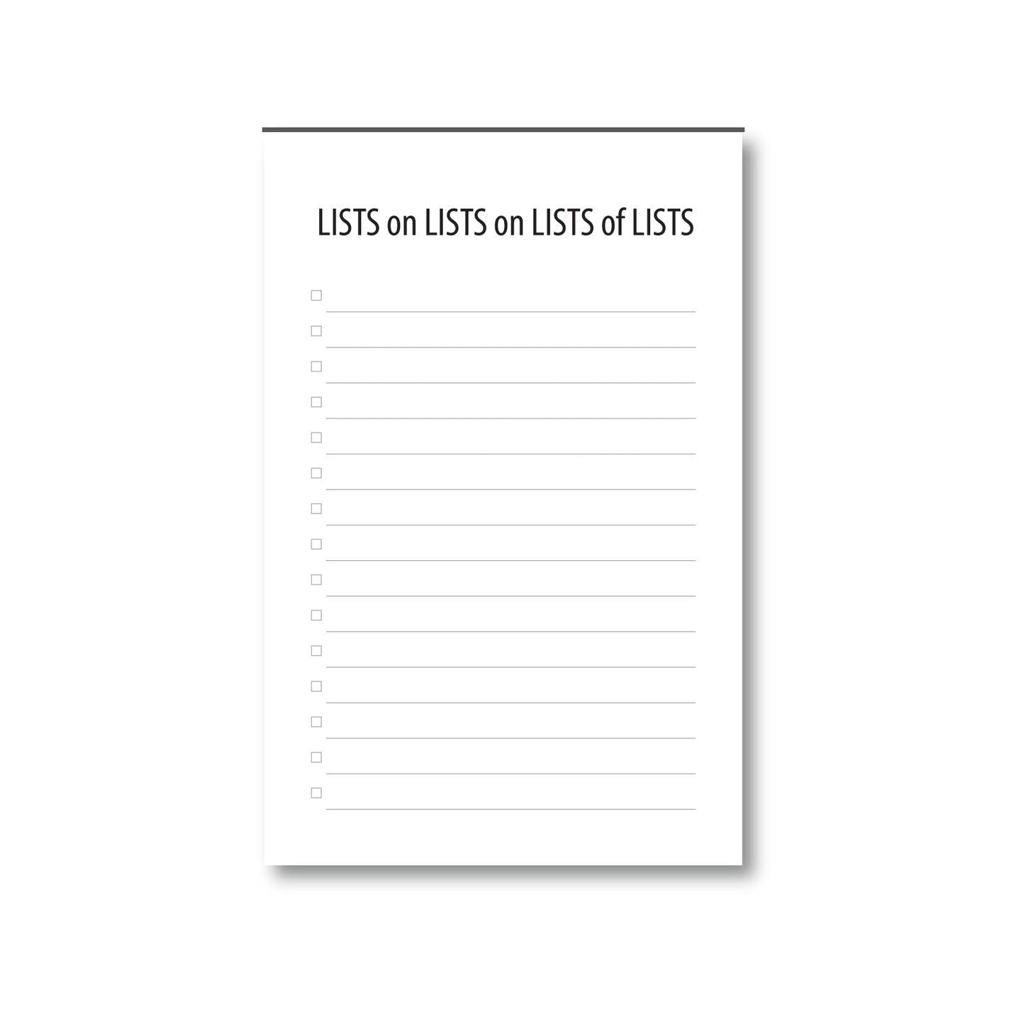 Lists on Lists Notepad