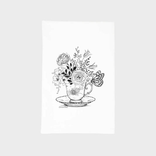 Tea Cup Kitchen Towel