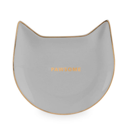 Pawsome Gray Ceramic Tea Tray